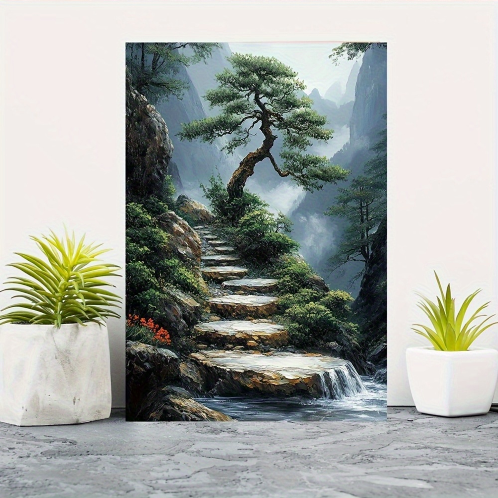 일본 분재나무를 그린 젠 가든 캔버스 아트워크, 벽 장 - Bonsai Vertical Garden 리뷰 및 가격
