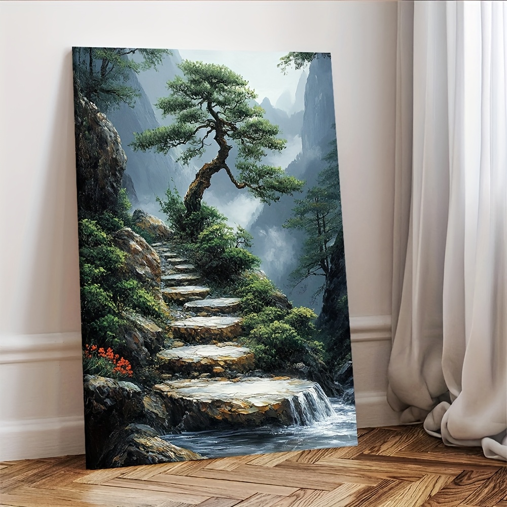 일본 분재나무를 그린 젠 가든 캔버스 아트워크, 벽 장 - Bonsai Vertical Garden 리뷰 및 가격