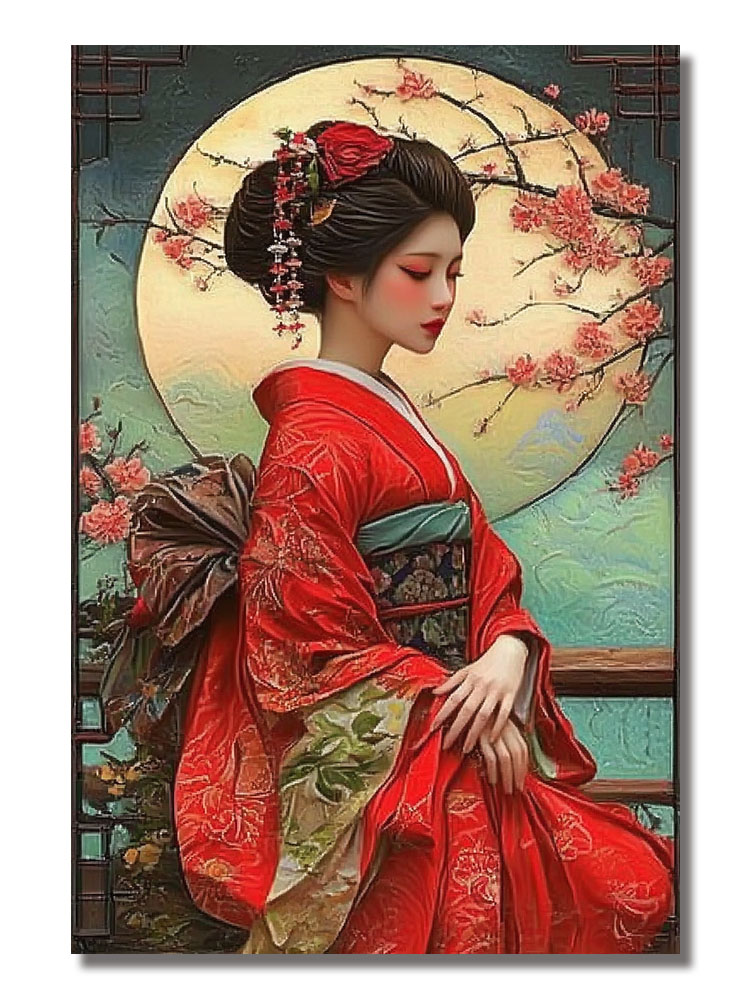 빈티지 일본식 사무라이 게이샤 분재 사쿠라 그림 아트  - Bonsai Vertical Garden 리뷰 및 가격