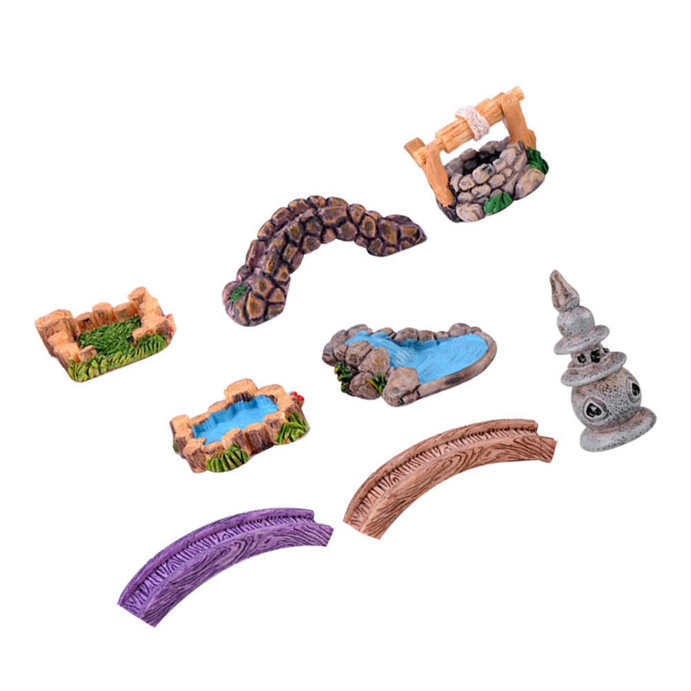 1세트, 레진 소재의 초원 미니어처 정원 장식, 사실적 - Bonsai Garden With Pond 리뷰 및 가격