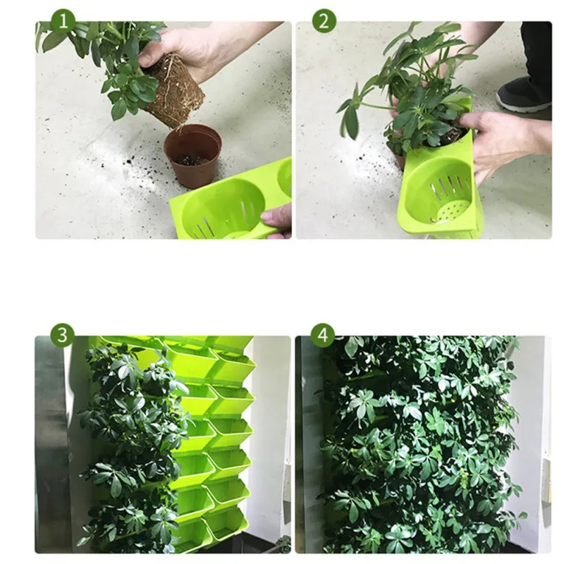 1PC 자체 급수 꽃 냄비 수직 정원 화분 포켓 벽걸이 - Bonsai Vertical Garden 리뷰 및 가격